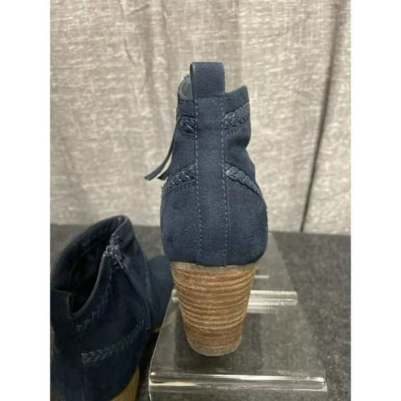 DV8 Dolce Vita Womens Ankle Boot Size 6.5 Blue Zip Block Heel Ladies Western - Picture 5 of 14